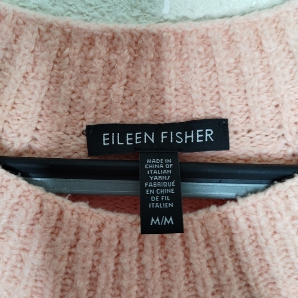 Eileen Fisher Organic Cotton Blend Peach Sweater size Medium - Picture 4 of 5